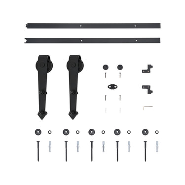 Sliding Barn Door Heavy Duty Arrow Hardware Kit – Single Sliding Door Track System DS-2050005