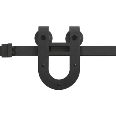 Flat Wheel Barn Door Hardware Kit – Heavy Duty Sliding Track System for Single Door DS-2050008