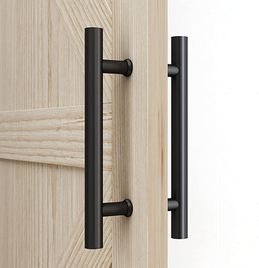 12″ Double-Sided Sliding Barn Door Handle, Matte Black Steel Pull DS-HD 133