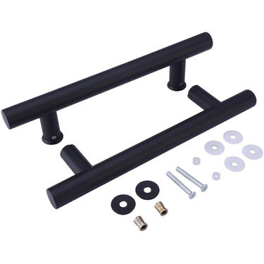 12″ Double-Sided Sliding Barn Door Handle, Matte Black Steel Pull DS-HD 133