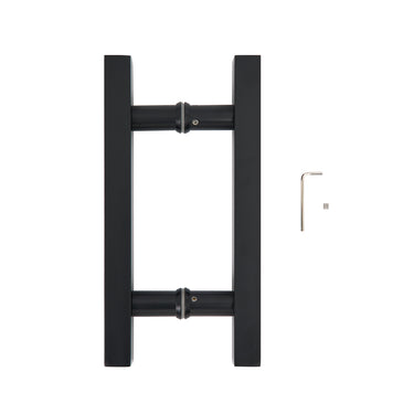 12″ Double-Sided Farmhouse Barn Door Handle – Matte Black DS-HD 173