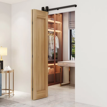 4.9 FT Bifold Barn Door Hardware Kit – Space-Saving Folding Track System DS-SZ0221015-2