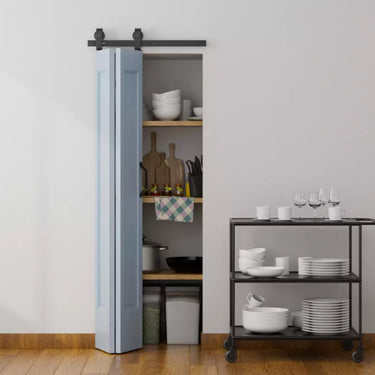 4.9 FT Bifold Barn Door Hardware Kit – Space-Saving Folding Track System DS-SZ0221015-2