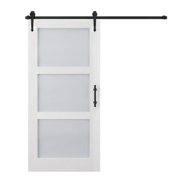 Custom Glass Barn Door – Modern Style with Glass Insert